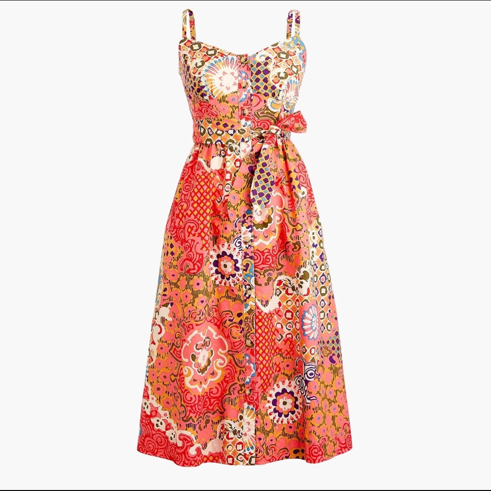 NWT J.CREW Sundress in cotton poplin paisley Sz 4 - Picture 1 of 4